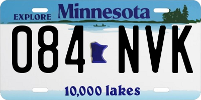 MN license plate 084NVK