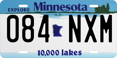 MN license plate 084NXM