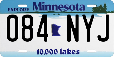 MN license plate 084NYJ