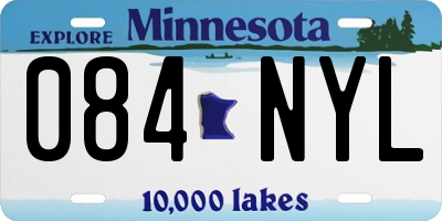 MN license plate 084NYL