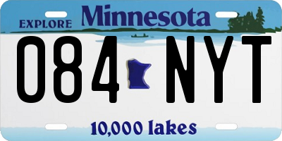 MN license plate 084NYT