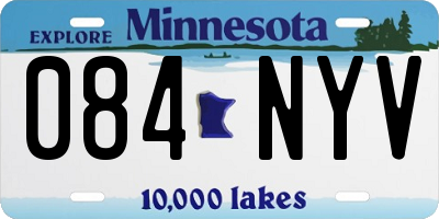 MN license plate 084NYV
