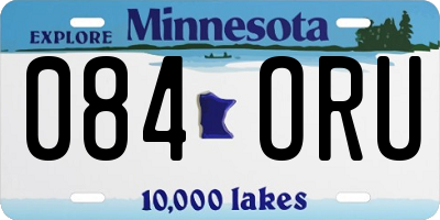 MN license plate 084ORU