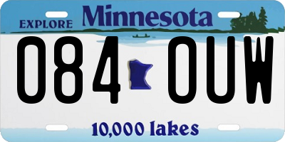 MN license plate 084OUW