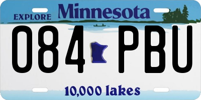 MN license plate 084PBU