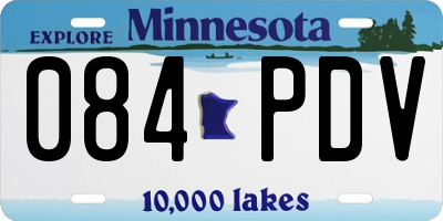 MN license plate 084PDV