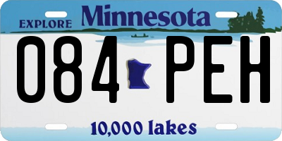 MN license plate 084PEH
