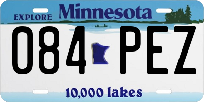 MN license plate 084PEZ