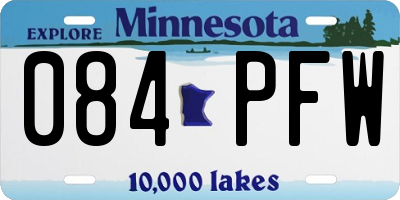MN license plate 084PFW