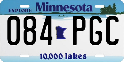 MN license plate 084PGC