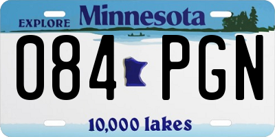 MN license plate 084PGN
