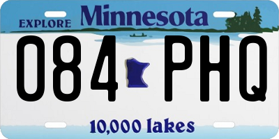 MN license plate 084PHQ
