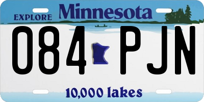 MN license plate 084PJN