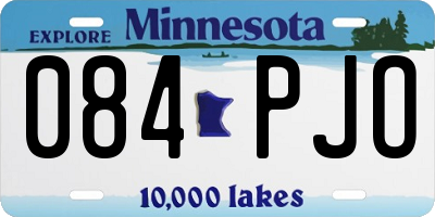 MN license plate 084PJO