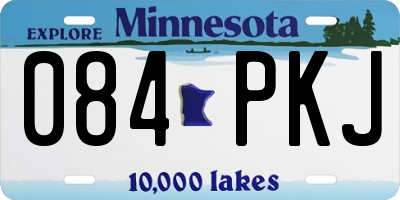MN license plate 084PKJ