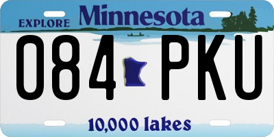MN license plate 084PKU