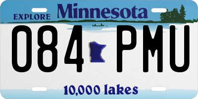MN license plate 084PMU