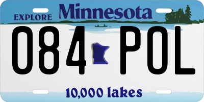 MN license plate 084POL