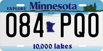 MN license plate 084PQO