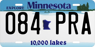 MN license plate 084PRA