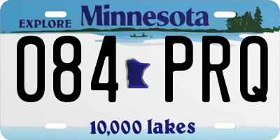MN license plate 084PRQ