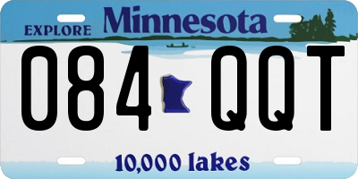 MN license plate 084QQT