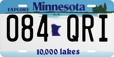 MN license plate 084QRI