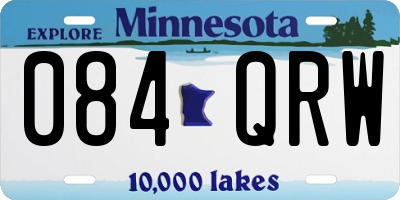 MN license plate 084QRW