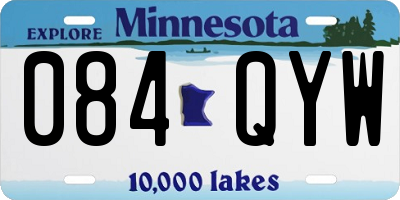 MN license plate 084QYW