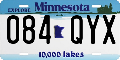 MN license plate 084QYX