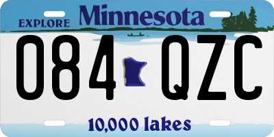 MN license plate 084QZC