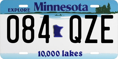 MN license plate 084QZE