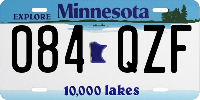 MN license plate 084QZF