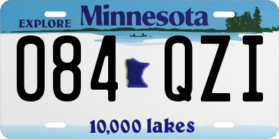 MN license plate 084QZI