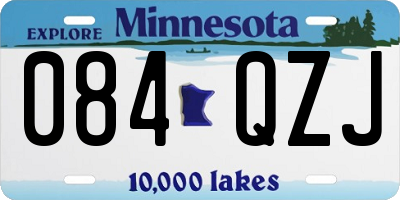 MN license plate 084QZJ