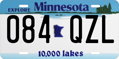 MN license plate 084QZL