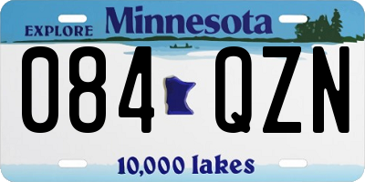 MN license plate 084QZN