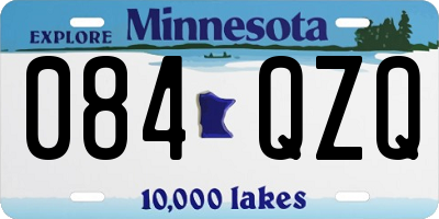 MN license plate 084QZQ