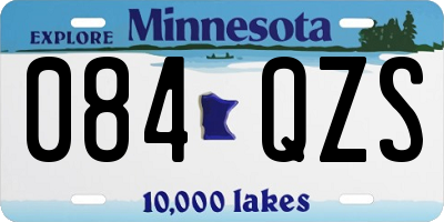 MN license plate 084QZS
