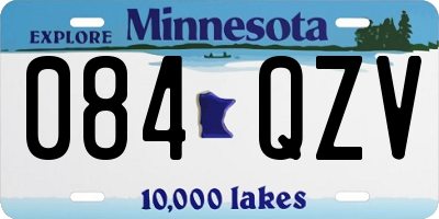 MN license plate 084QZV