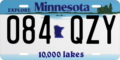 MN license plate 084QZY