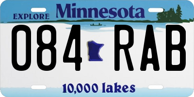 MN license plate 084RAB