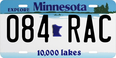 MN license plate 084RAC