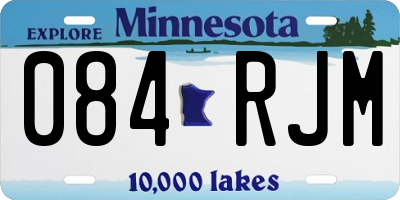 MN license plate 084RJM
