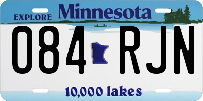 MN license plate 084RJN
