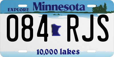 MN license plate 084RJS