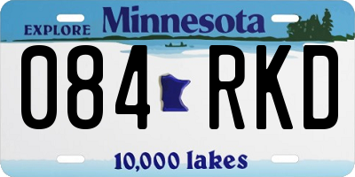 MN license plate 084RKD