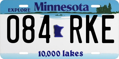 MN license plate 084RKE