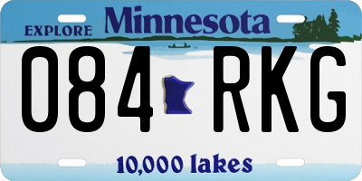 MN license plate 084RKG