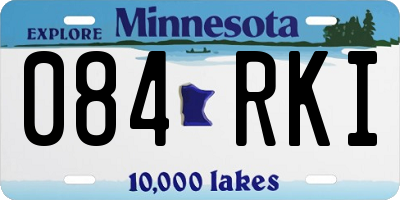 MN license plate 084RKI